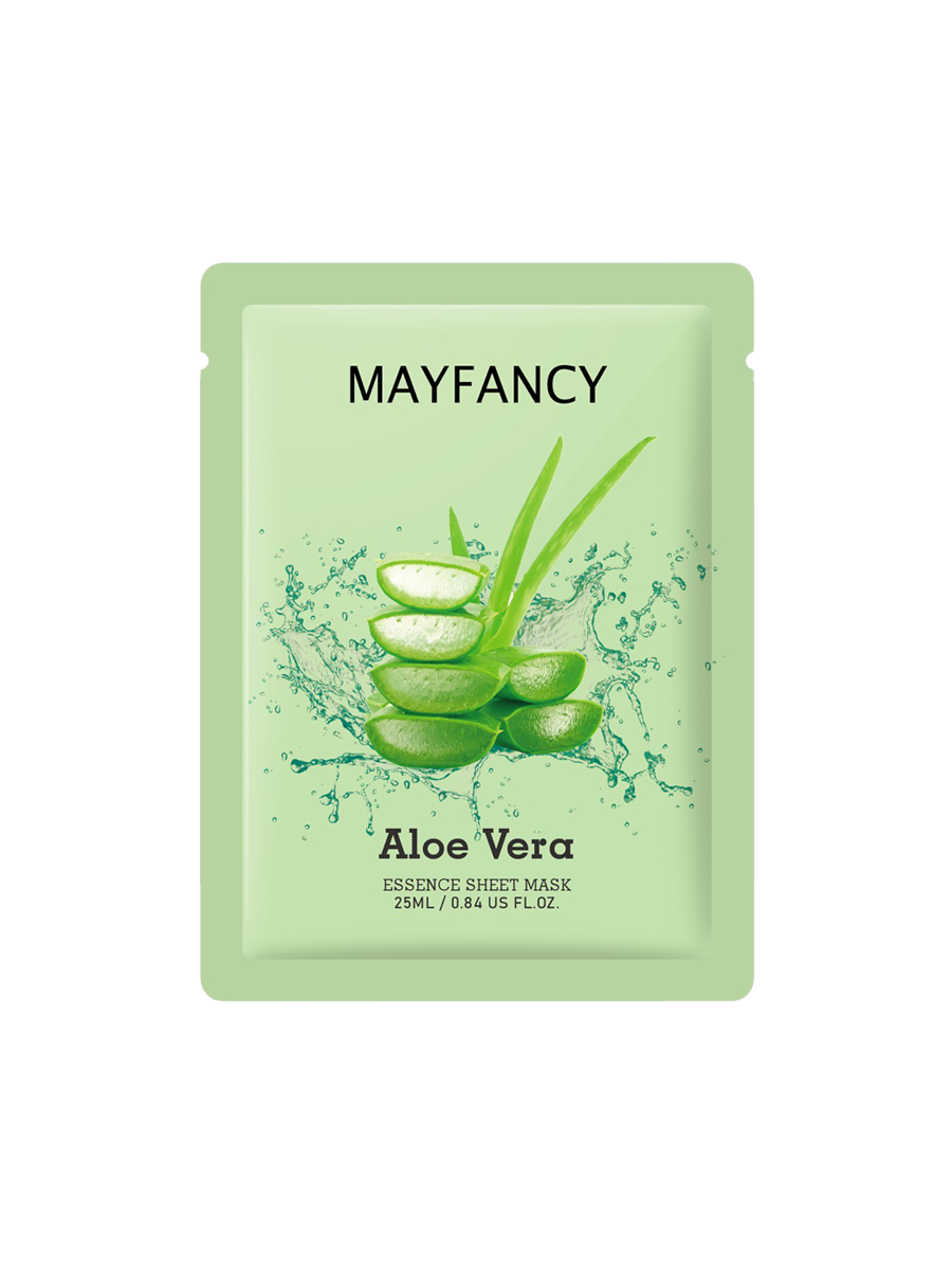 MAYFANCY Natural Beauty Flavours feuchtigkeitsspendende Aloe Vera Blatt-Gesichtsmaske